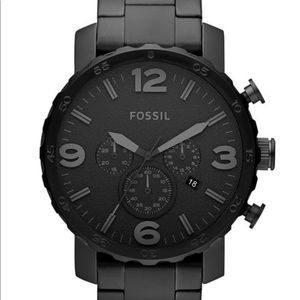 Men’s black fossil watch